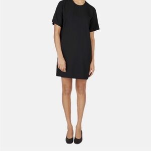 Everlane Japanese GoWeave Mini Dress in Black triacetate material